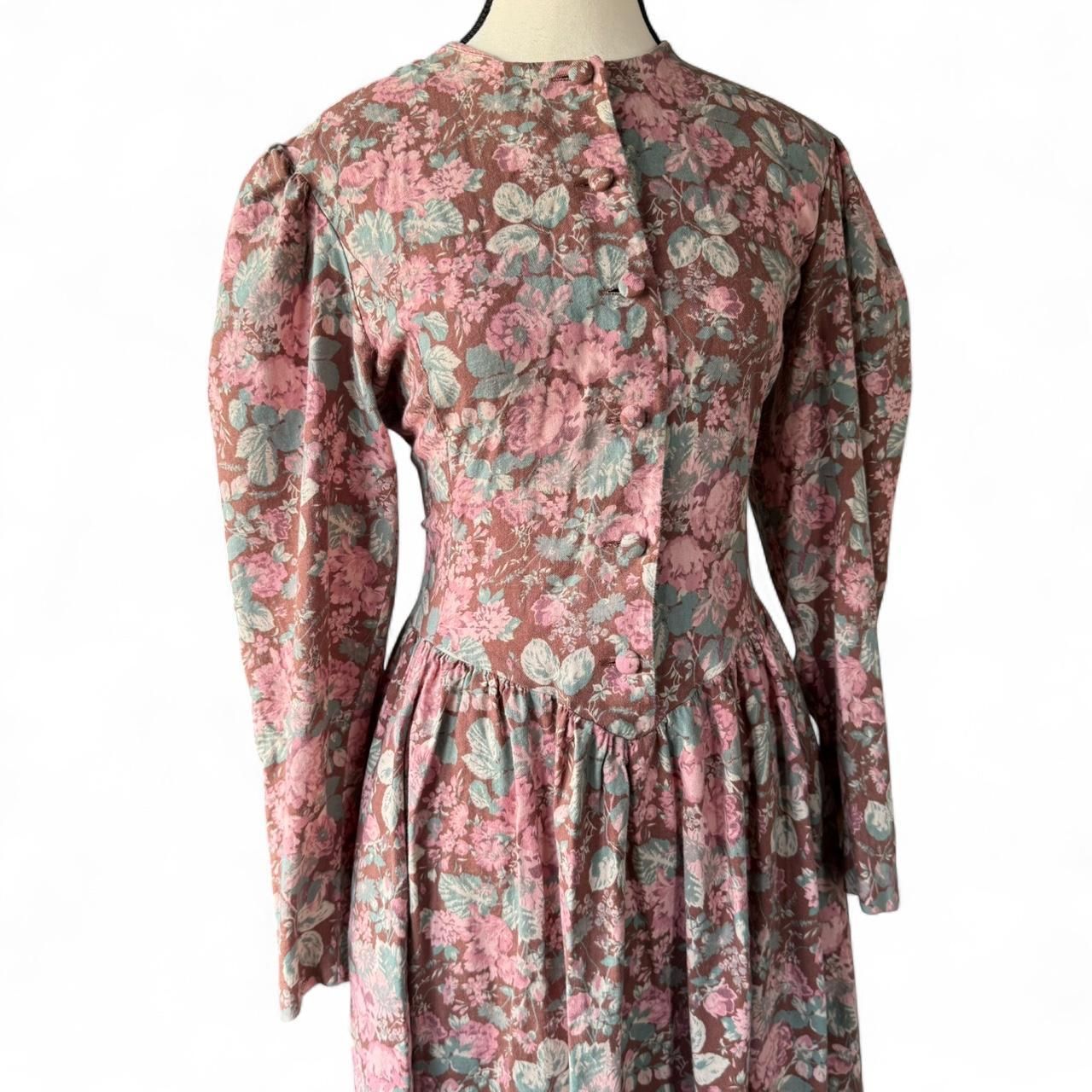 Laura Ashley Size Us 14 Vintage Cottagecore Prairie Dress With Romantic Floral